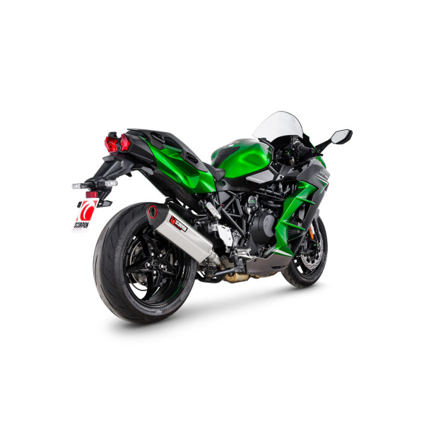 Scorpion Exhaust Kawasaki Ninja H2 SX 2022 - 2024 Serket Parallel Slip-on Stainless Steel Sleeve